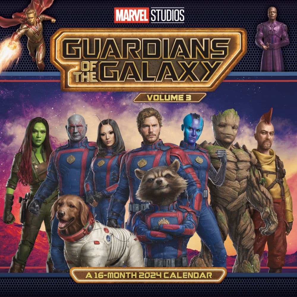 Guardians of the Galaxy Volume 3 2024 Wall Calendar -  Trends International, 057668253170