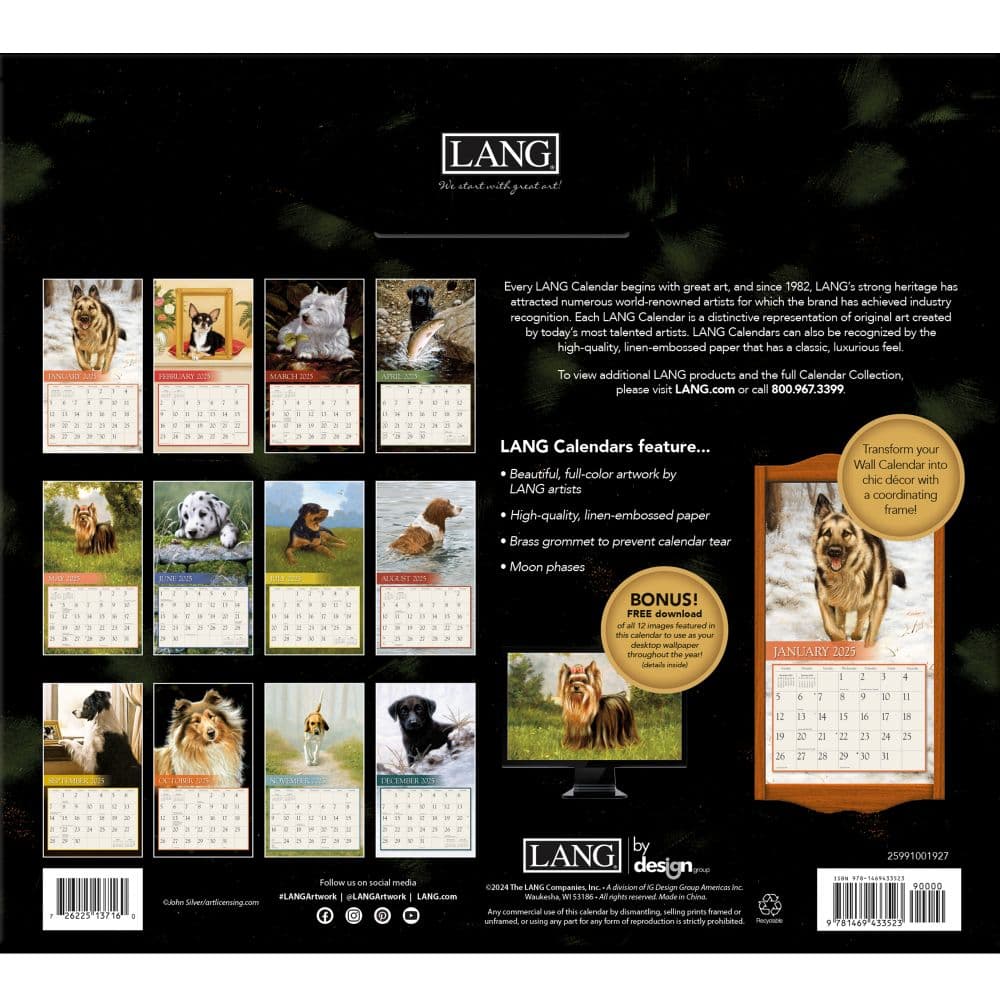 Love of Dogs by John Silver 2025 Wall Calendar First Alternate Image width=&quot;1000&quot; height=&quot;1000&quot;