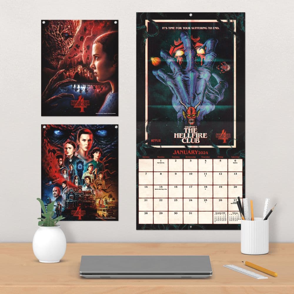 Stranger Things Collectors Edition 2024 Wall Calendar