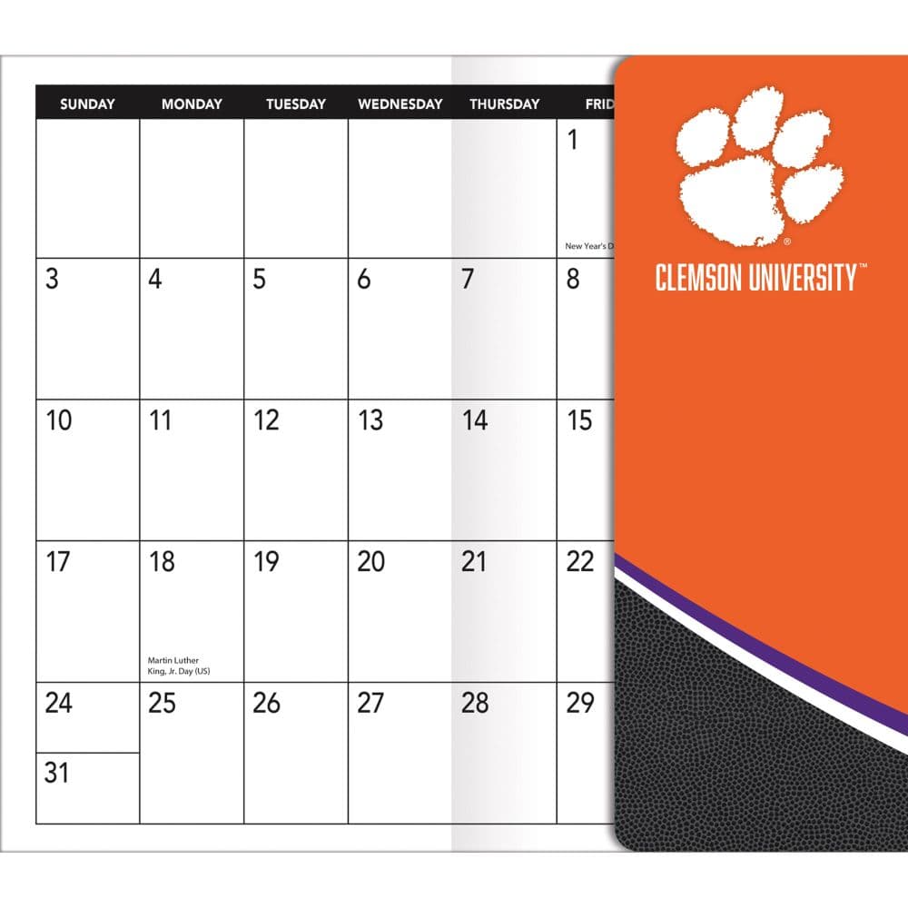 Clemson Tigers 2027 17 Month Pocket Planner Fifth Alternate Image