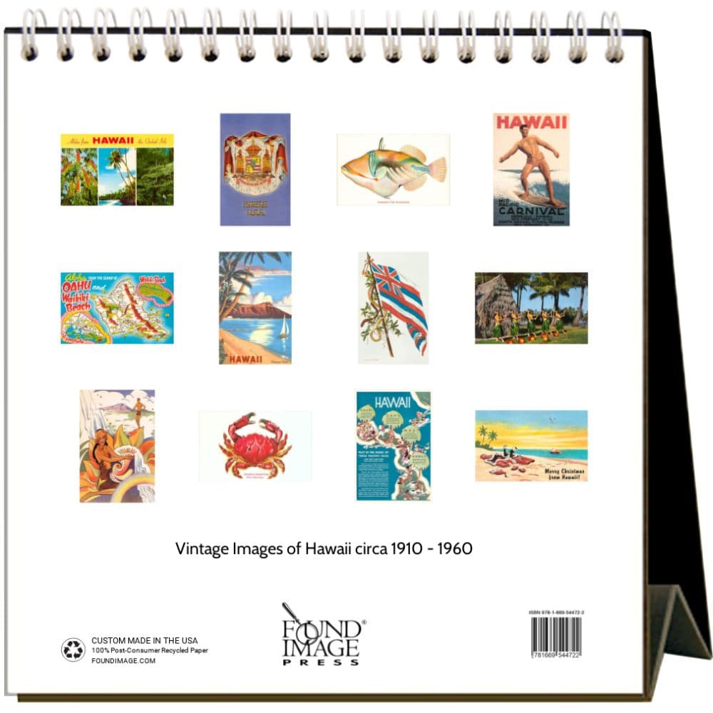 Nostalgic Hawaii 2025 Easel Desk Calendar First Alternate Image width="1000" height="1000"