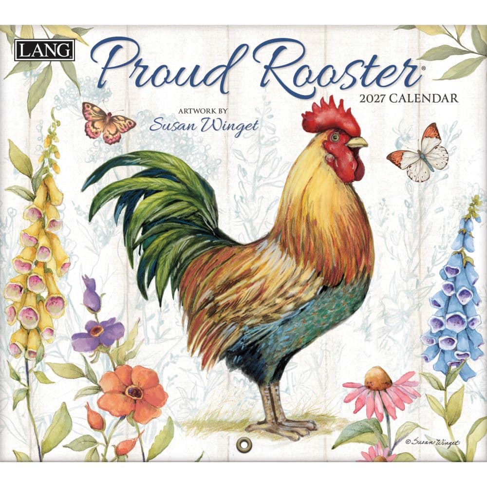 Proud Rooster 2027 Wall Calendar by Susan Winget