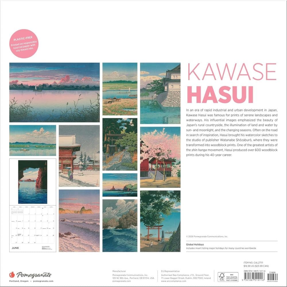 Kawase Hasui 2027 Wall Calendar First Alternate Image
