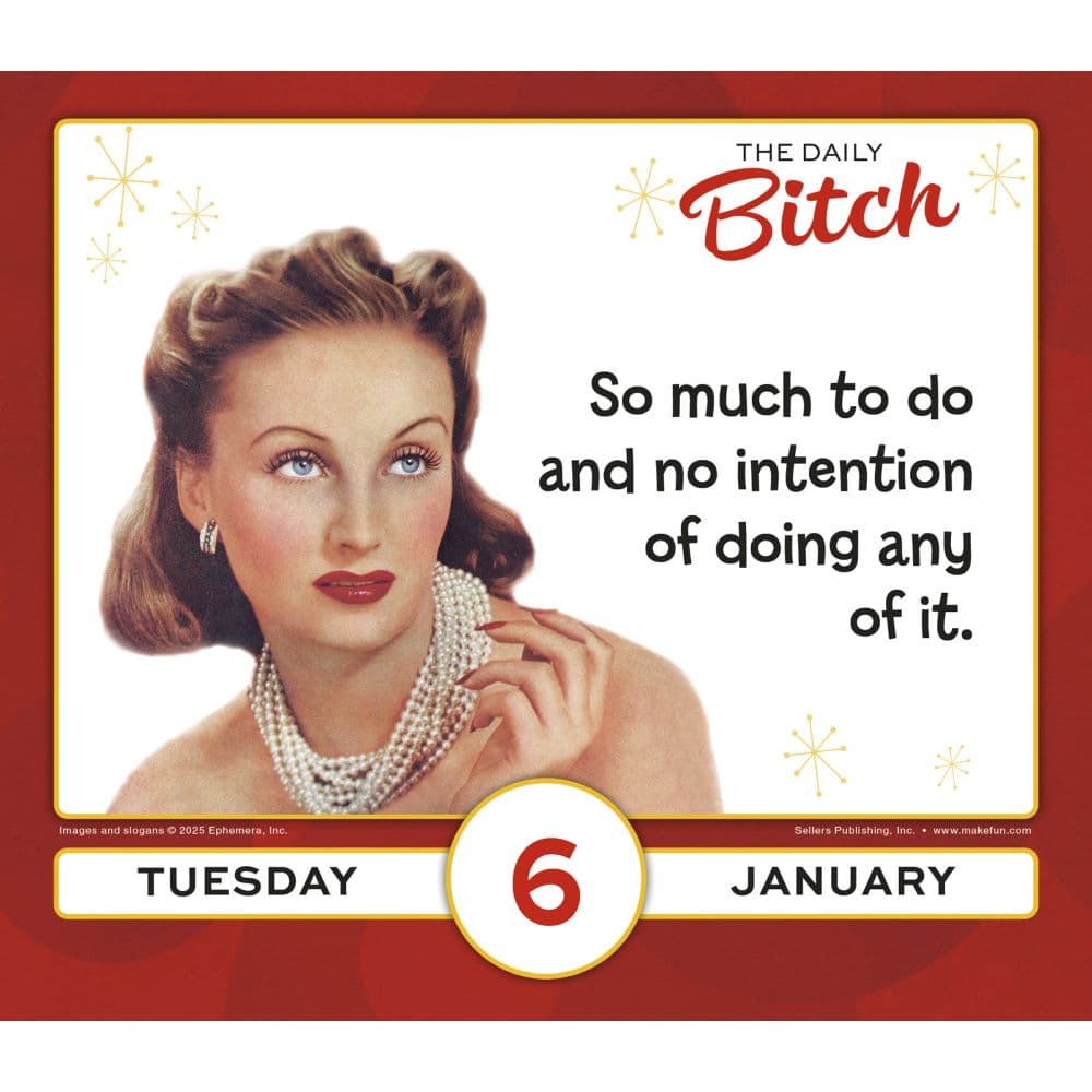 Bitch 2026 Desk Calendar Second Alternate Image