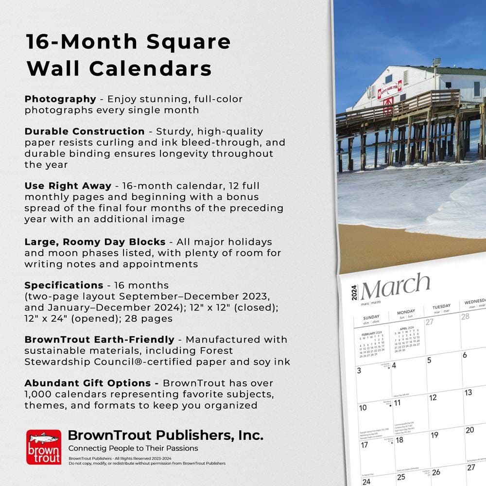 Carolina Coast 2024 Wall Calendar