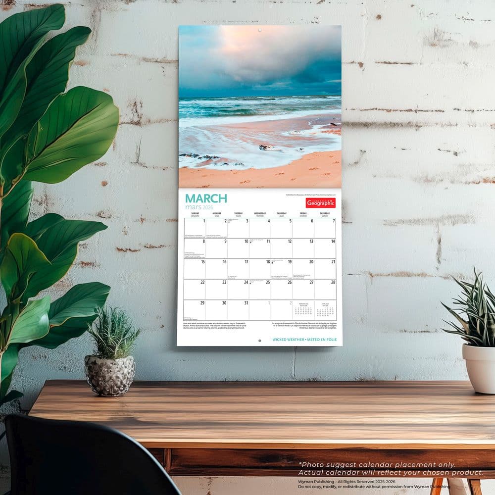 Canadian Geographic Wild Weather 2026 Wall Calendar Fourth Alternate Image