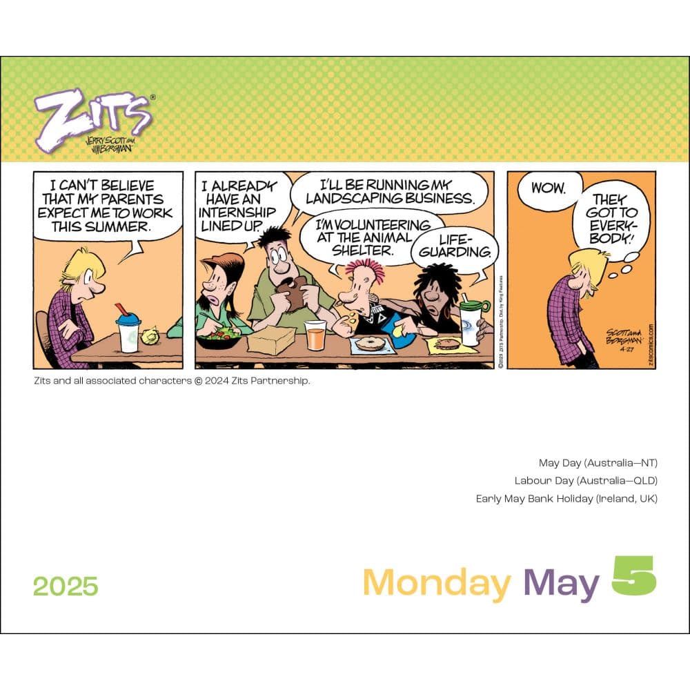 Zits 2025 Desk Calendar