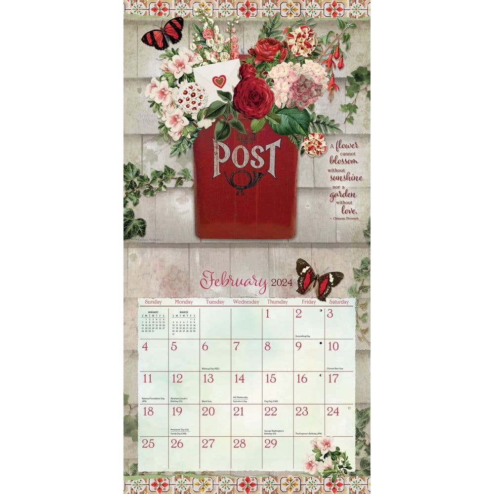 Botanical Gardens 2024 Wall Calendar