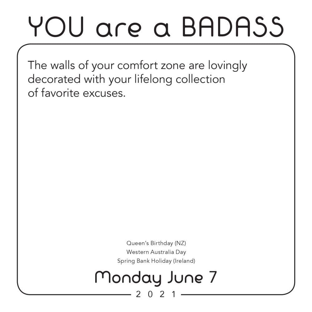 You Are A Badass Desk Calendar Calendars Com