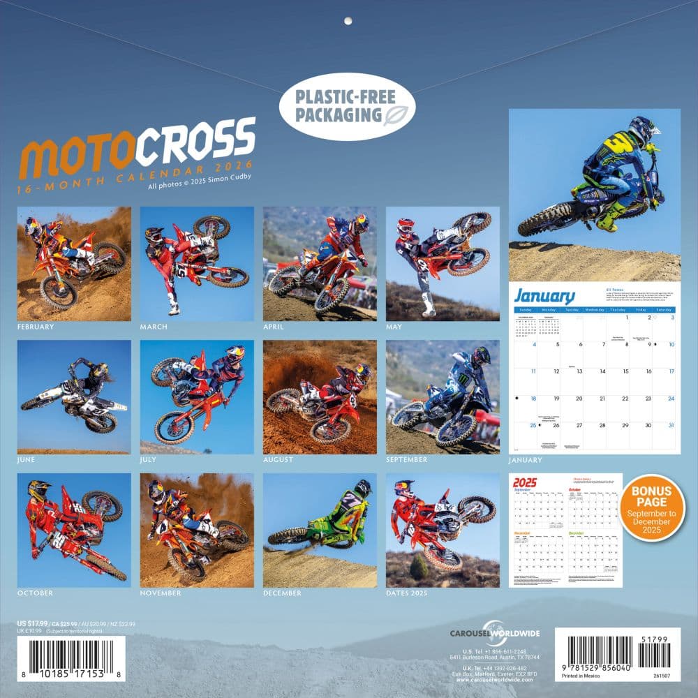 Motocross 2026 Wall Calendar First Alternate Image