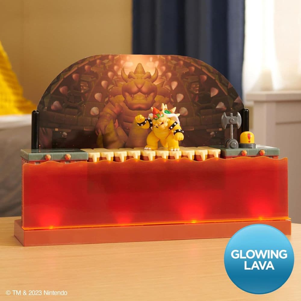 Super Mario Deluxe Bowser Battle Action Figure Playset Third Alternate Image