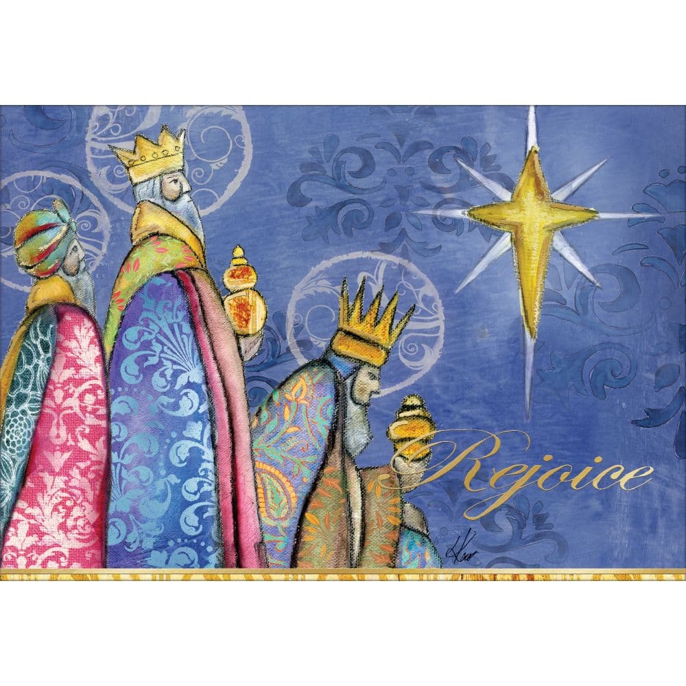 We Three Kings by Linda Nelson Stocks Petite Christmas Cards  Main Image