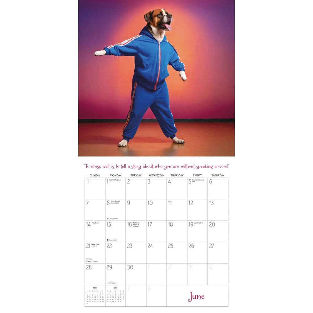Dogs All Dressed Up 2026 Wall Calendar Third Alternate Image