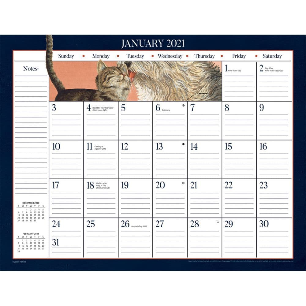 American Cat Desk Pad by Lowell Herrero