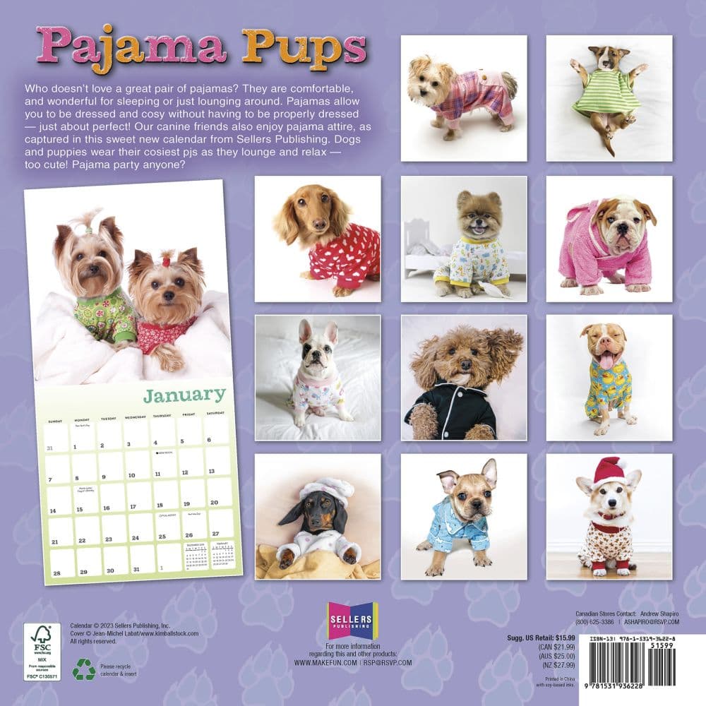 Pajama Pups 2024 Wall Calendar First Alternate Image width=&quot;1000&quot; height=&quot;1000&quot;
