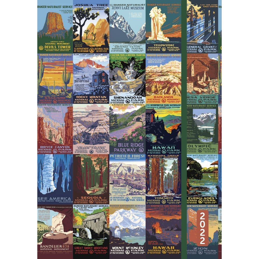 National Parks Poster Art of The WPAs 2022 Weekly Planner Flexi Cover