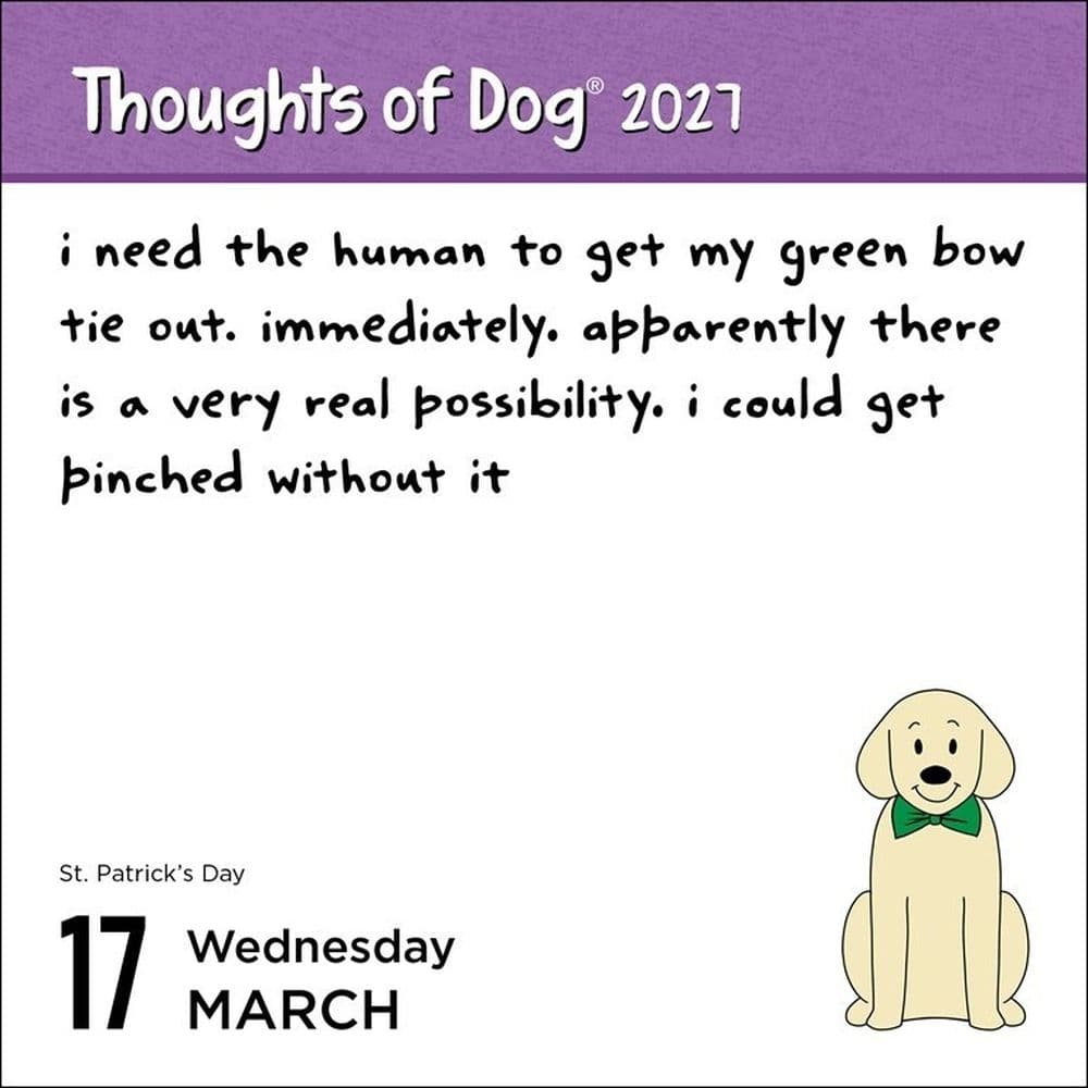 Thoughts of Dog 2027 Desk Calendar Fourth Alternate Image