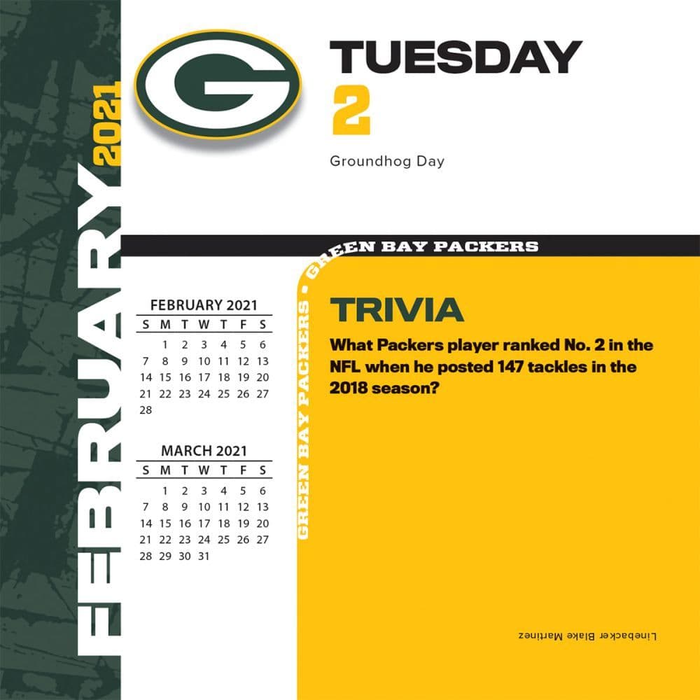 Green Bay Packers Desk Calendar Calendars Com