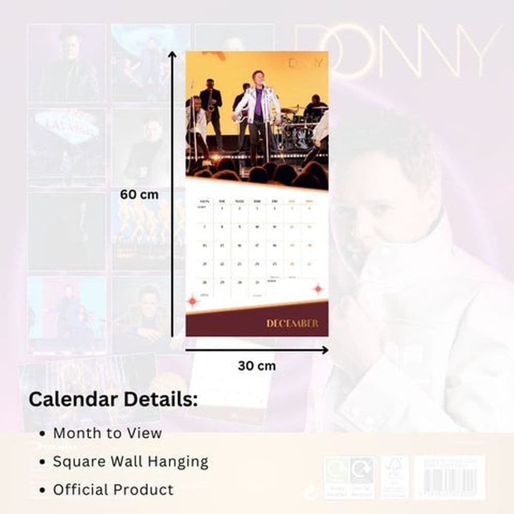Donny Osmond 2026 Wall Calendar Second Alternate Image