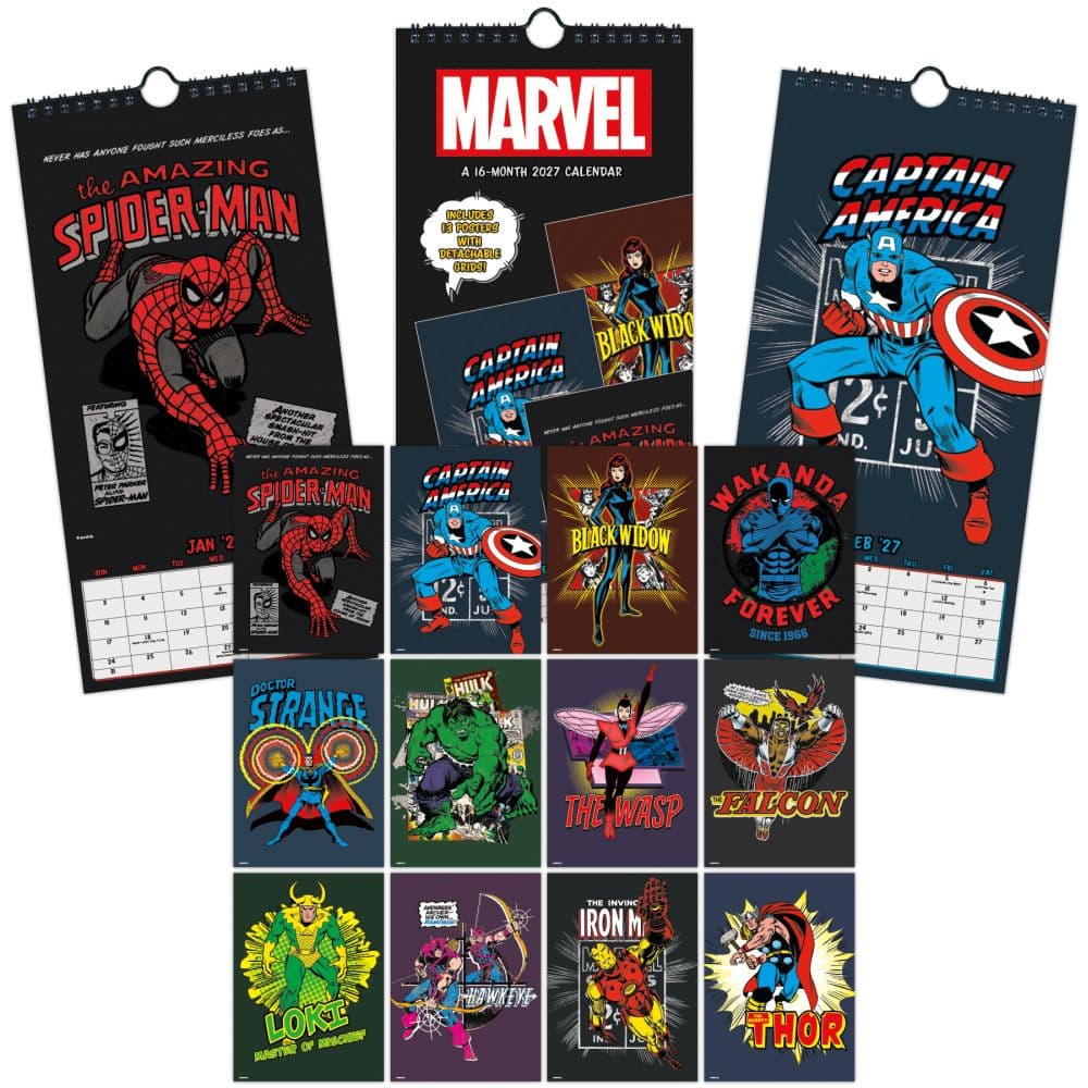 Marvel Comics 2027 Slim Wall Calendar Seventh Alternate Image
