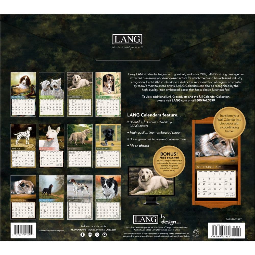 Love of Dogs 2026 Wall Calendar by John Silver_ALT2