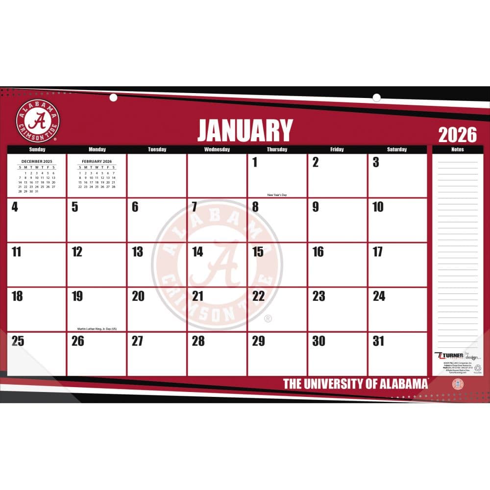 Alabama Crimson Tide 2026 Desk Pad Main Product Image