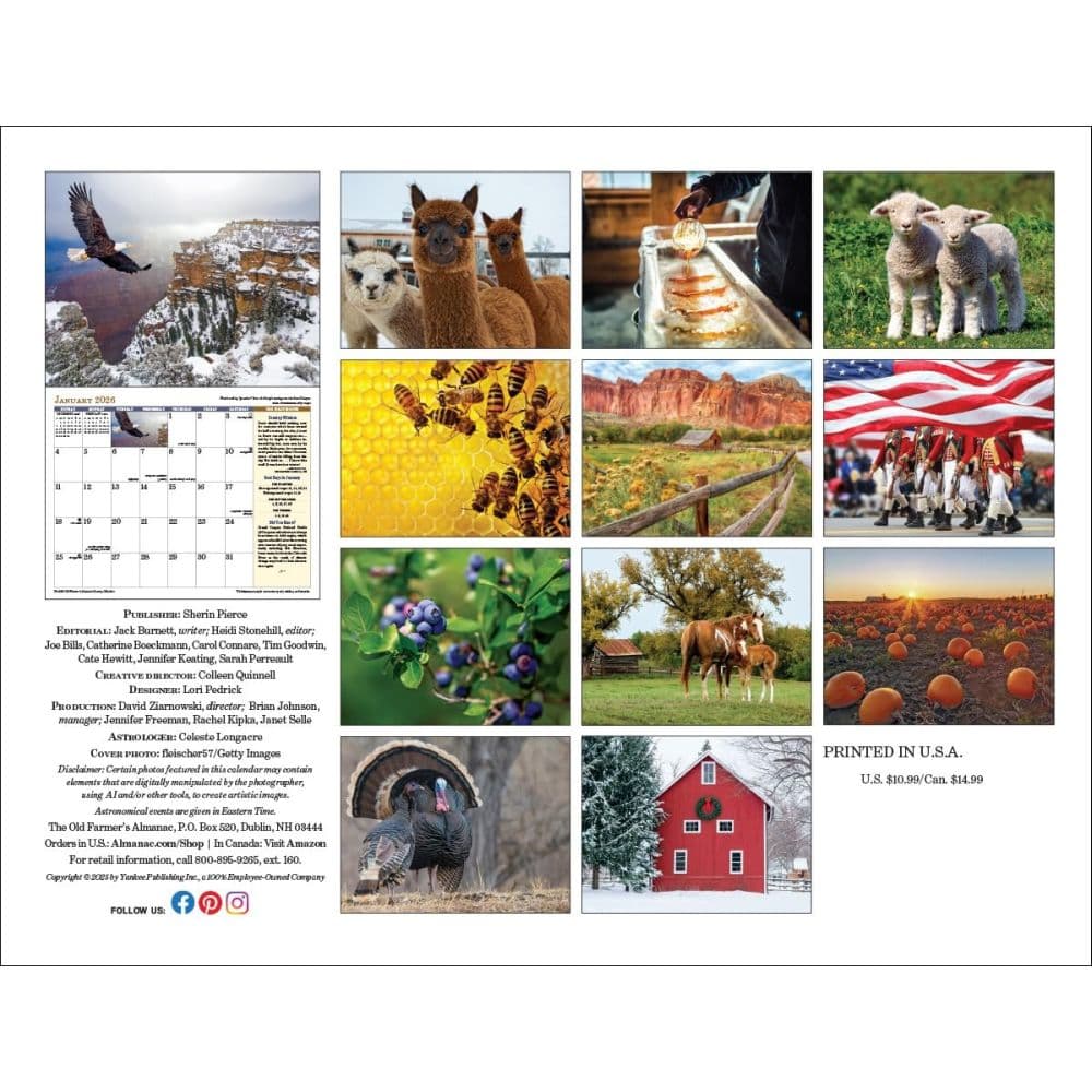 Old Farmers Almanac Country 2026 Wall Calendar First Alternate Image