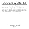 image You Are a Badass 2027 Desk Calendar Fourth Alternate Image