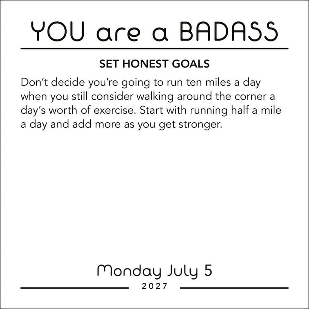 You Are a Badass 2027 Desk Calendar Fourth Alternate Image
