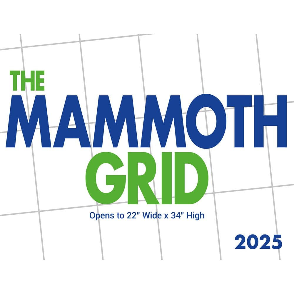 Mammoth Grid 2025 Wall Calendar