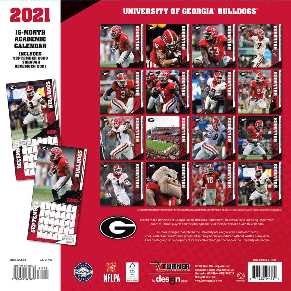 Bulldogs Wall Calendar