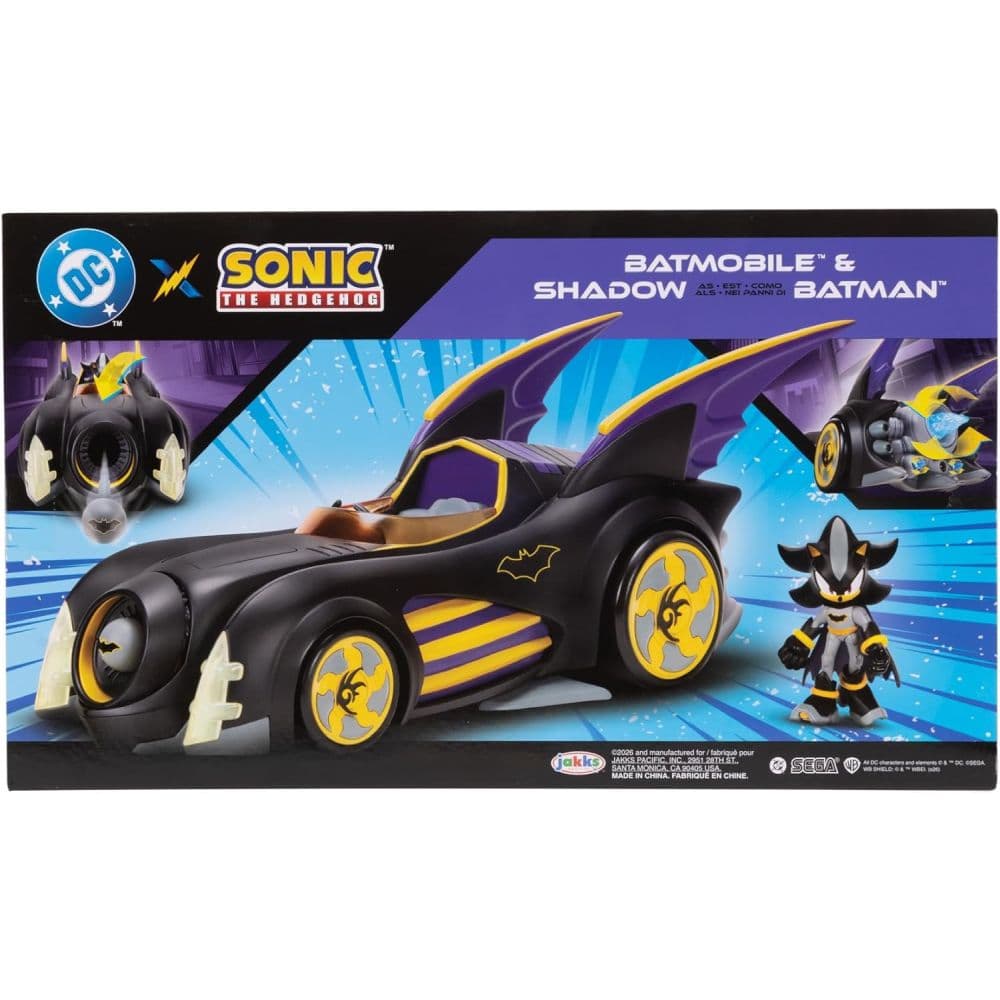 DC x Sonic the Hedgehog Shadow Batman with Batmobile Fifth Alternate Image