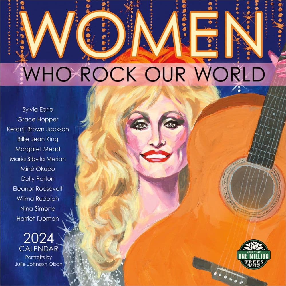 Women Who Rock Our World 2024 Wall Calendar -  Amber Lotus, 762109003015