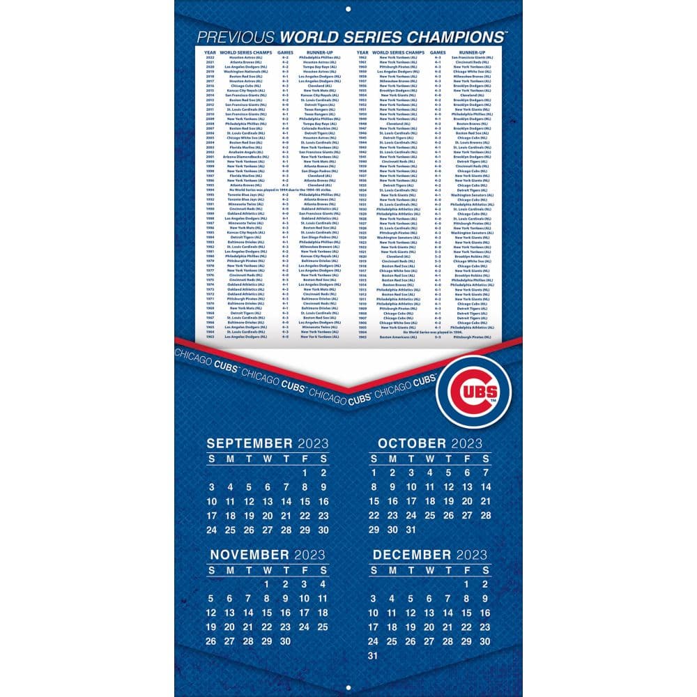 Chicago Cubs 2024 Wall Calendar - Calendars.com