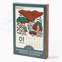 image Mushroom Letter Press 2026 Desk Calendar Main Product Image