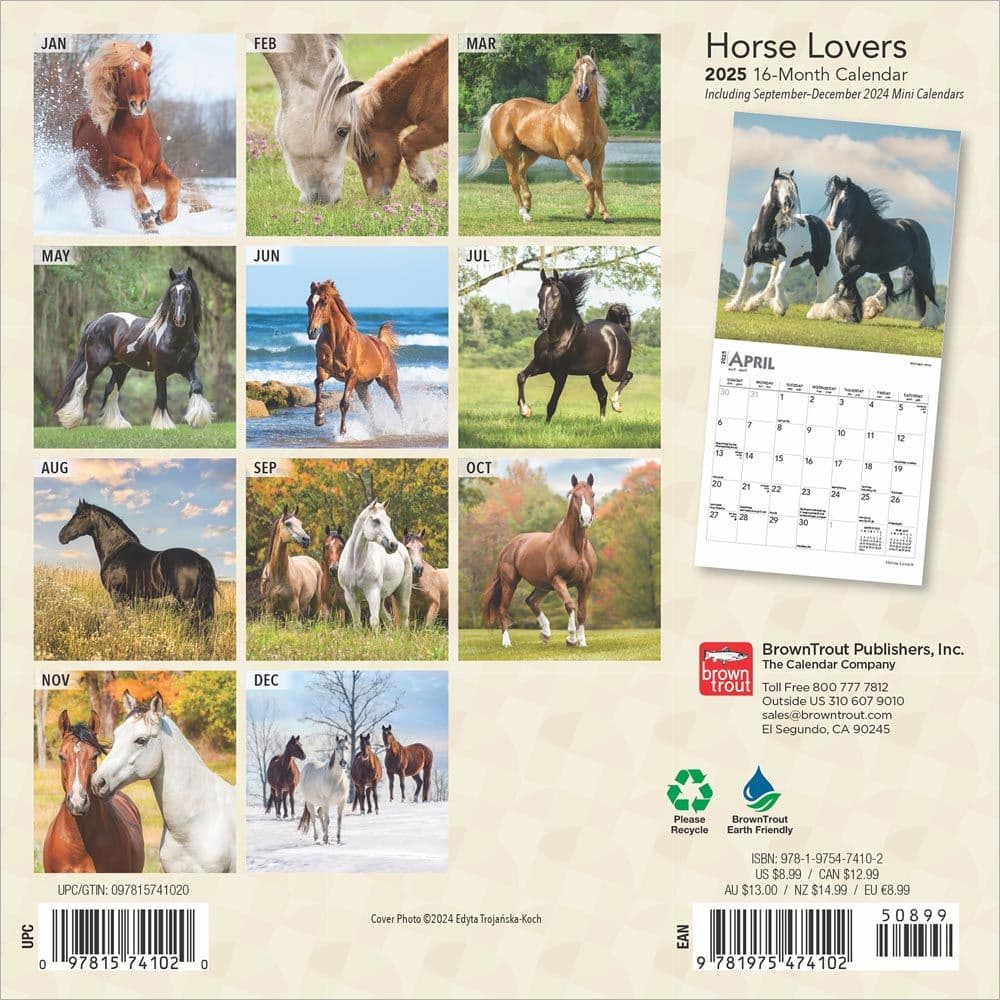 Horses 2025 Mini Wall Calendar First Alternate Image