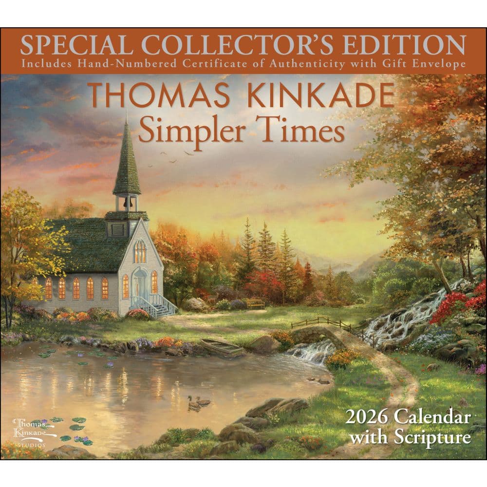 Thomas Kinkade Collectors Edition with Scripture 2026 Wall Calendar Main Image