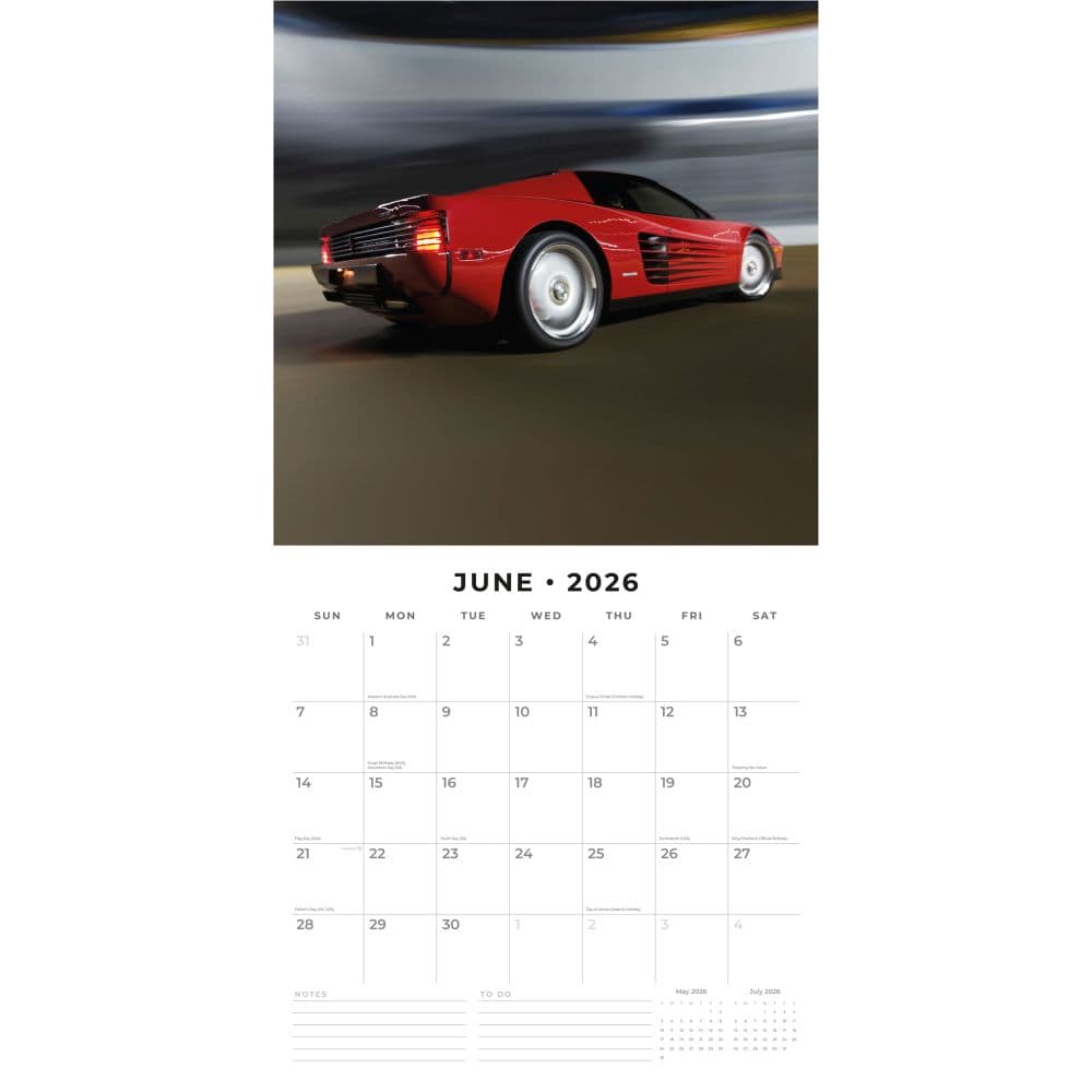 Ferrari 2026 Wall Calendar Second Alternate Image