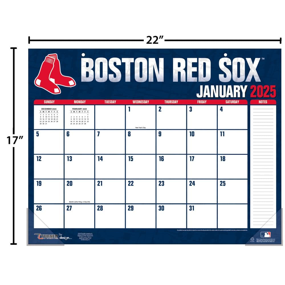 MLB Boston Red Sox 2025 Desk Pad Fourth Alternate Image