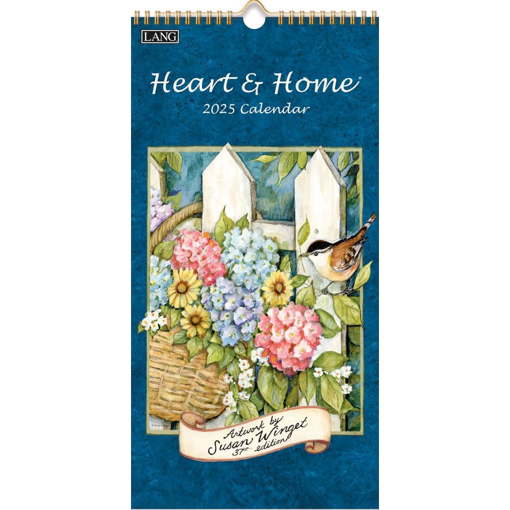 Heart and Home 2025 Vertical Wall Calendar by Susan Winget_Main Image