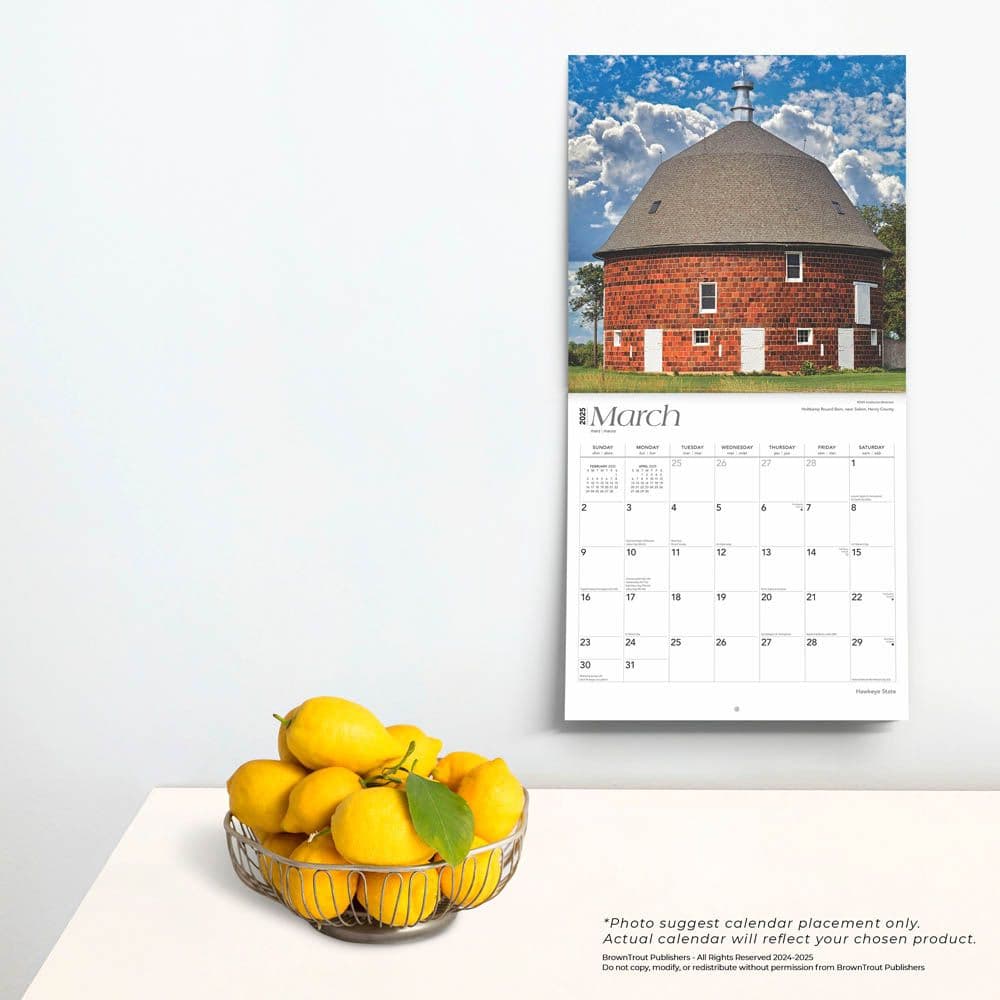 Hawkeye State Iowa Places 2025 Wall Calendar Fourth Alternate Image