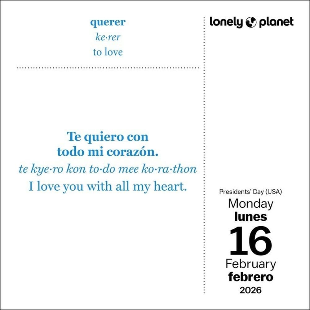 Lonely Planet Spanish 2026 Desk Calendar Second Alternate Image
