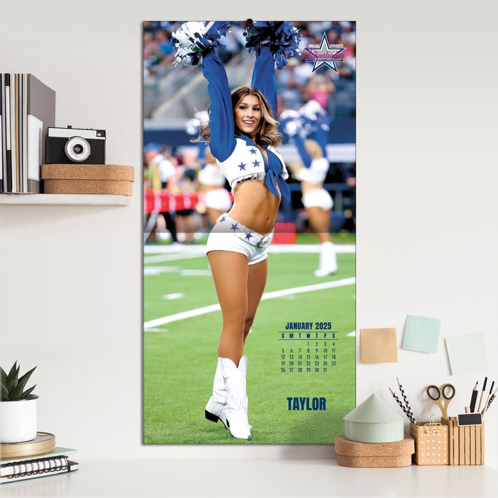 NFL Dallas Cowboys Cheerleaders 16 Month 2025 Wall Calendar Alt4