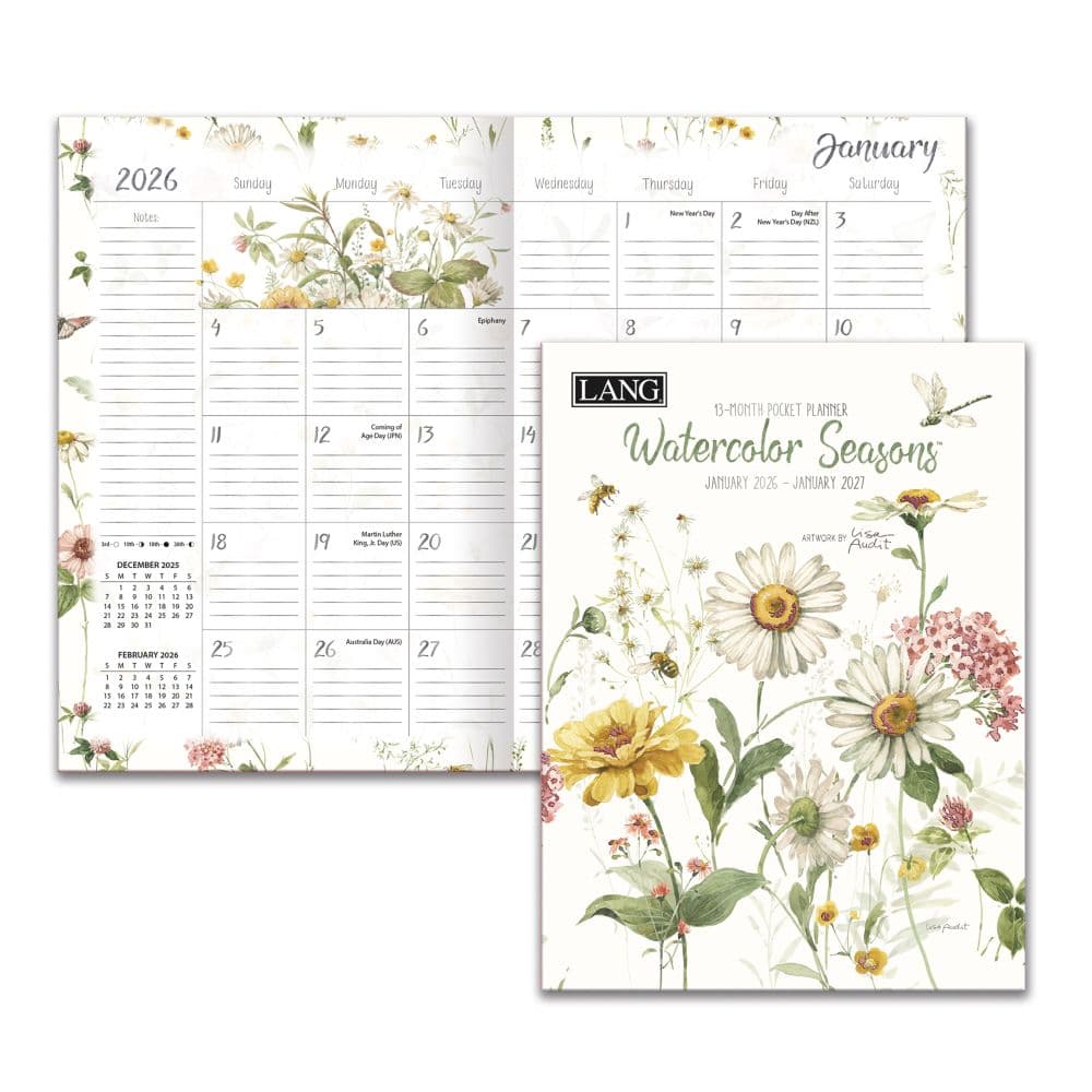 Watercolor Seasons Monthly 2026 Pocket Planner_ALT4