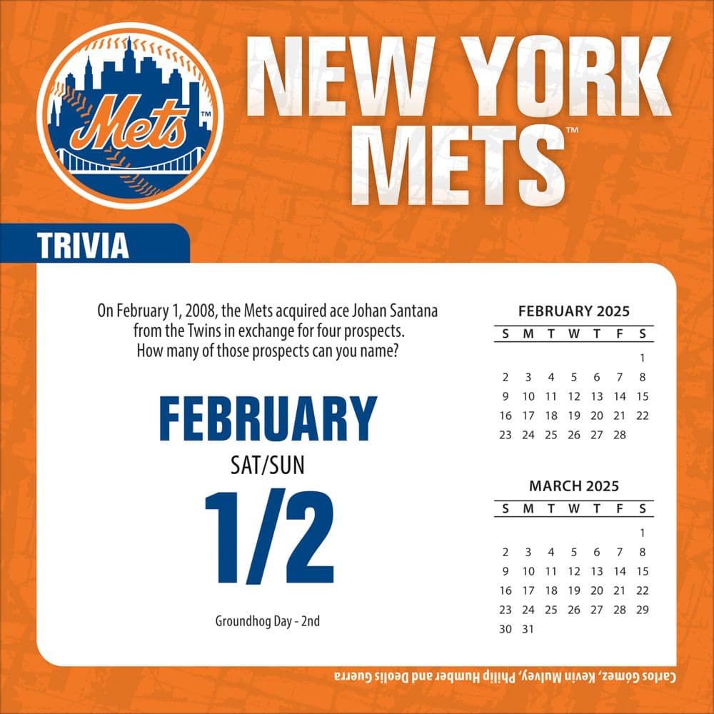 MLB New York Mets 2025 Desk Calendar Second Alternate Image