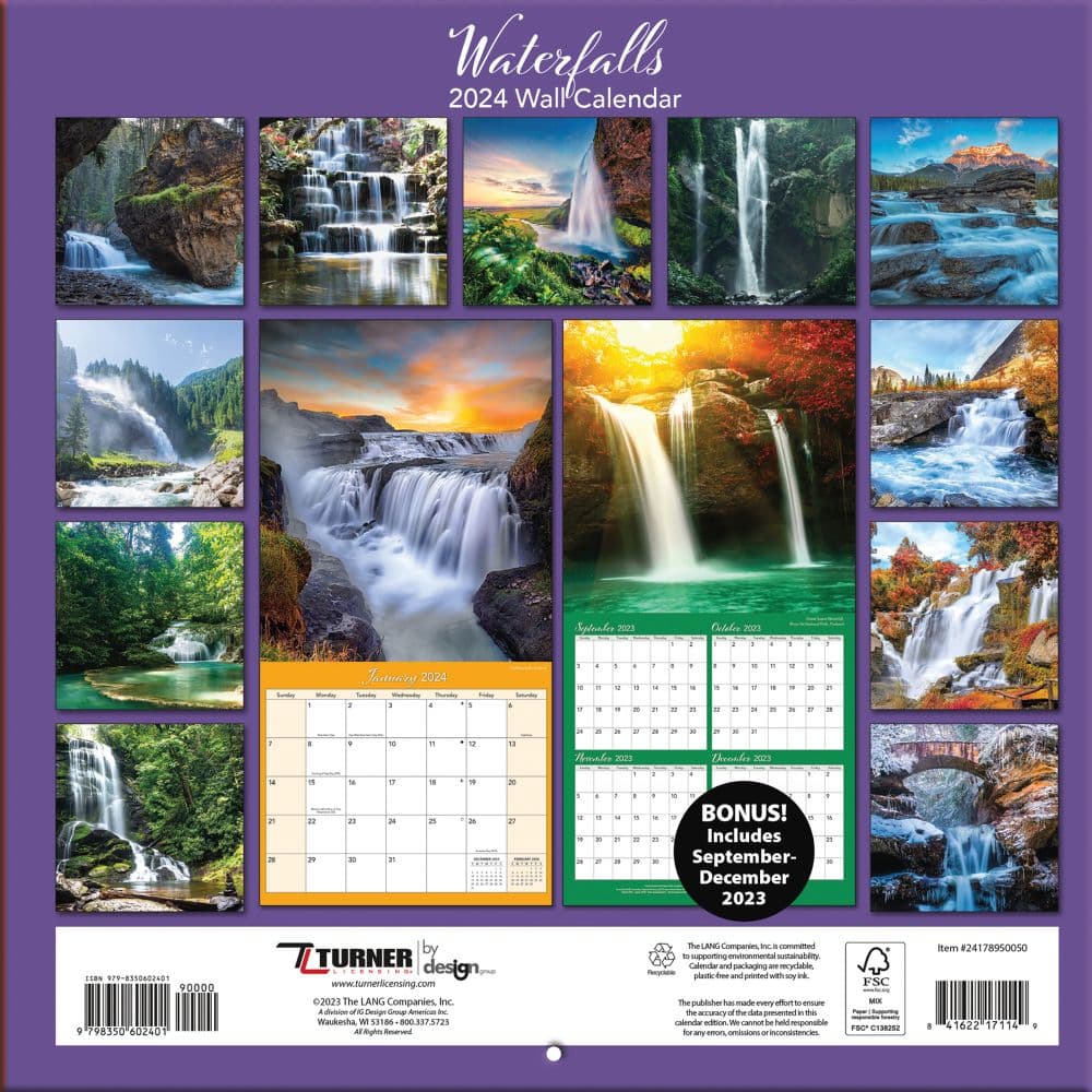 Waterfalls 2024 Mini Wall Calendar First Alternate Image width=&quot;1000&quot; height=&quot;1000&quot;