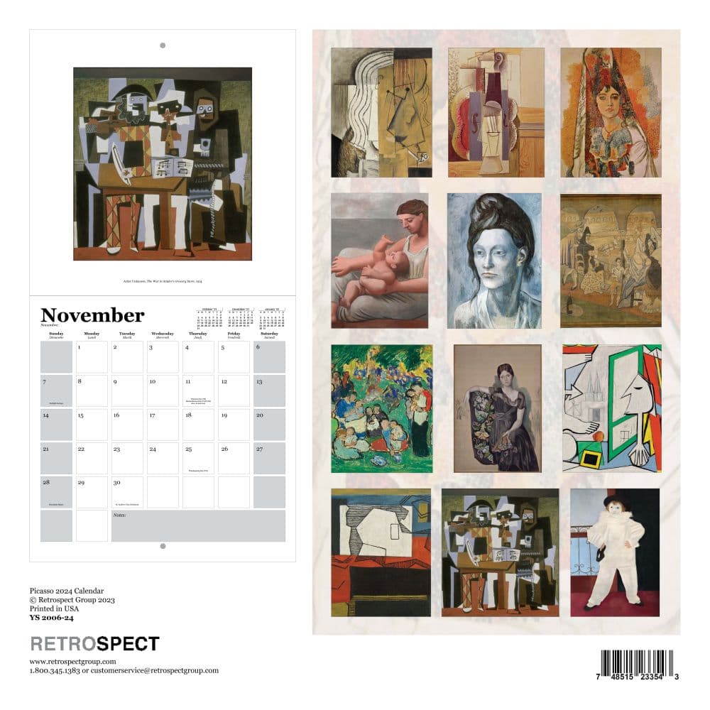 Picasso 2024 Wall Calendar