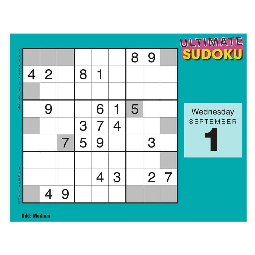 Ultimate Sudoku Desk Calendar - Calendars.com