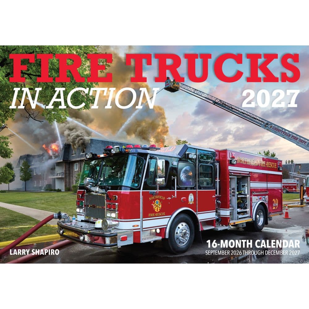 Fire Trucks in Action 2027 Wall Calendar - Calendars.com