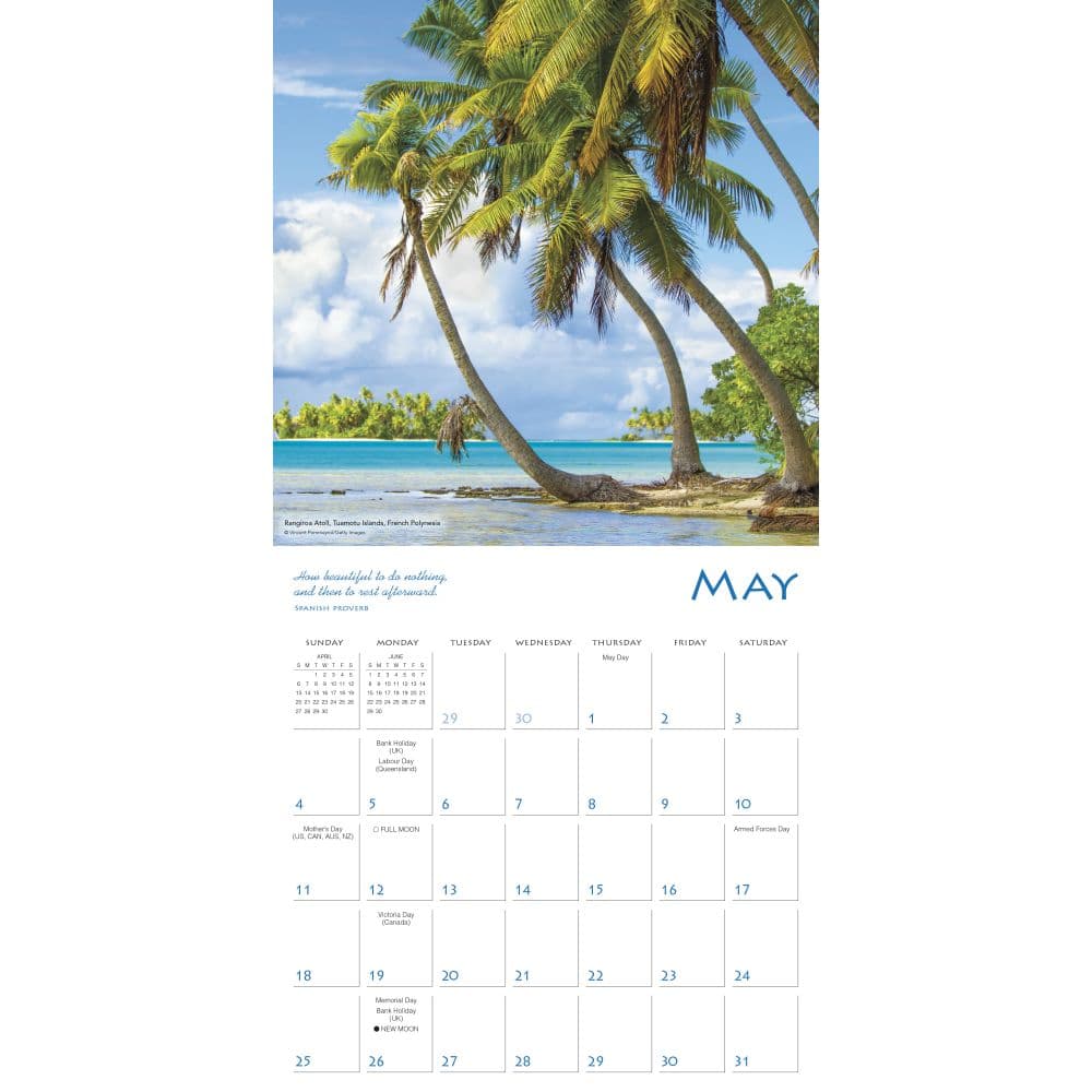 Islands in the Sun 2025 Wall Calendar